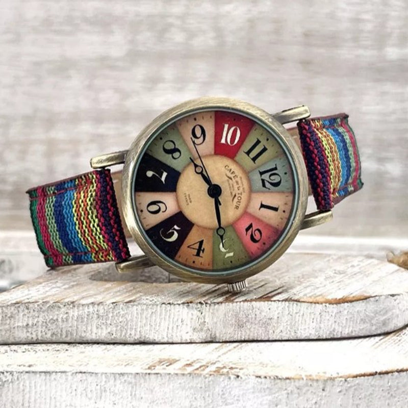 Mehrfarbige Regenbogen-Armbanduhr