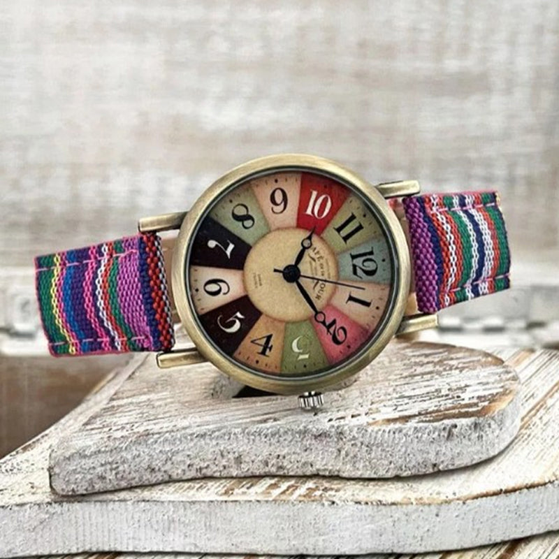 Mehrfarbige Regenbogen-Armbanduhr