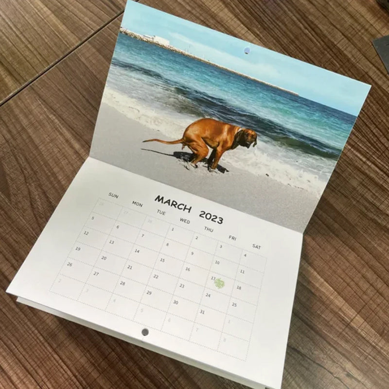 Lustiges Kalendergeschenk - Kackender Hundekalender