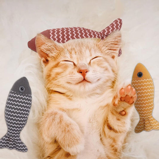 Plüschfisch Katzenspielzeug mit Katzenminze