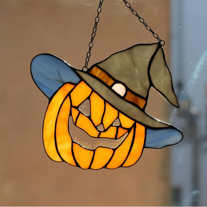 Halloween Kürbis Ornament Dekoration Fensterscheibe