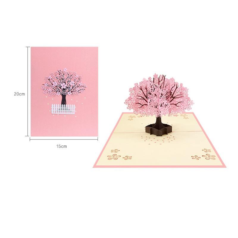 Kirschblüten-3D-Karte