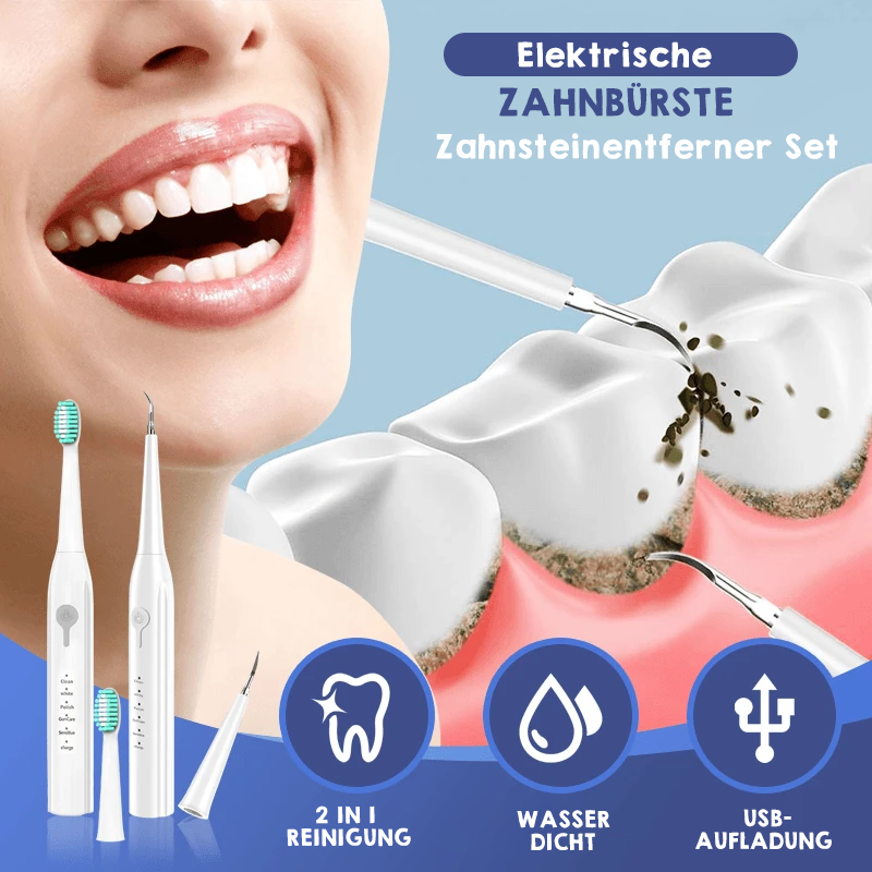 Elektrische Zahnbürste Zahnsteinentferner Set