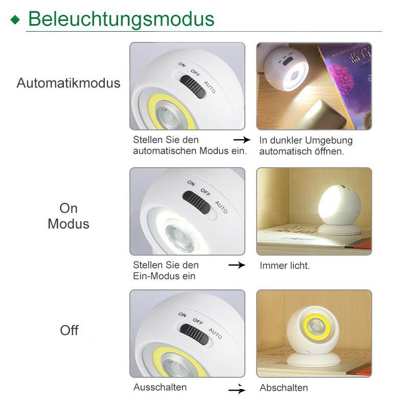 Abnehmbares LED-Sensorlicht mit USB-Aufladung