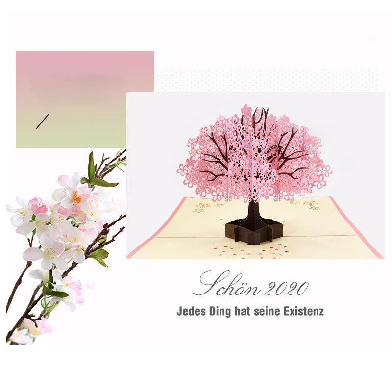 Kirschblüten-3D-Karte