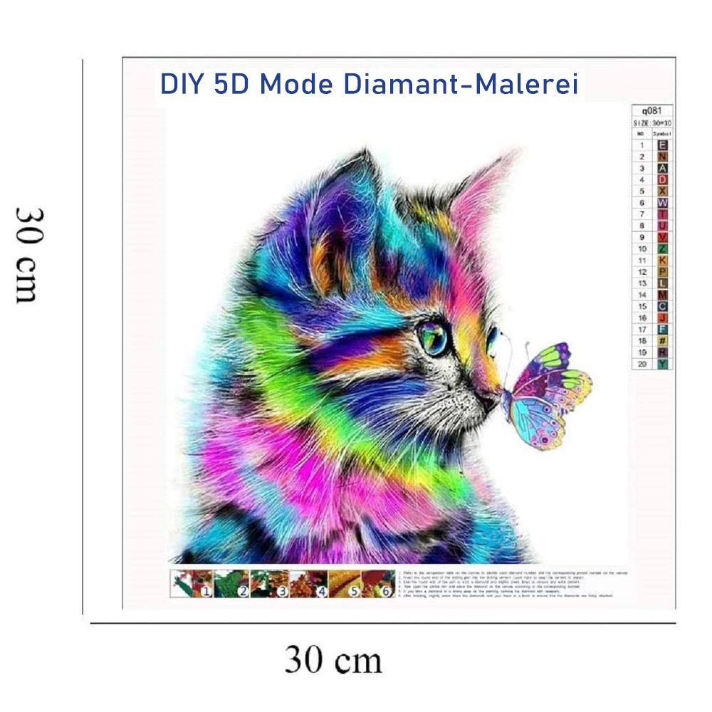 DIY Diamantmalerei Katze