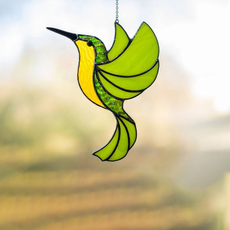 Farbenfrohe Kolibri-Windspiele aus Acryl