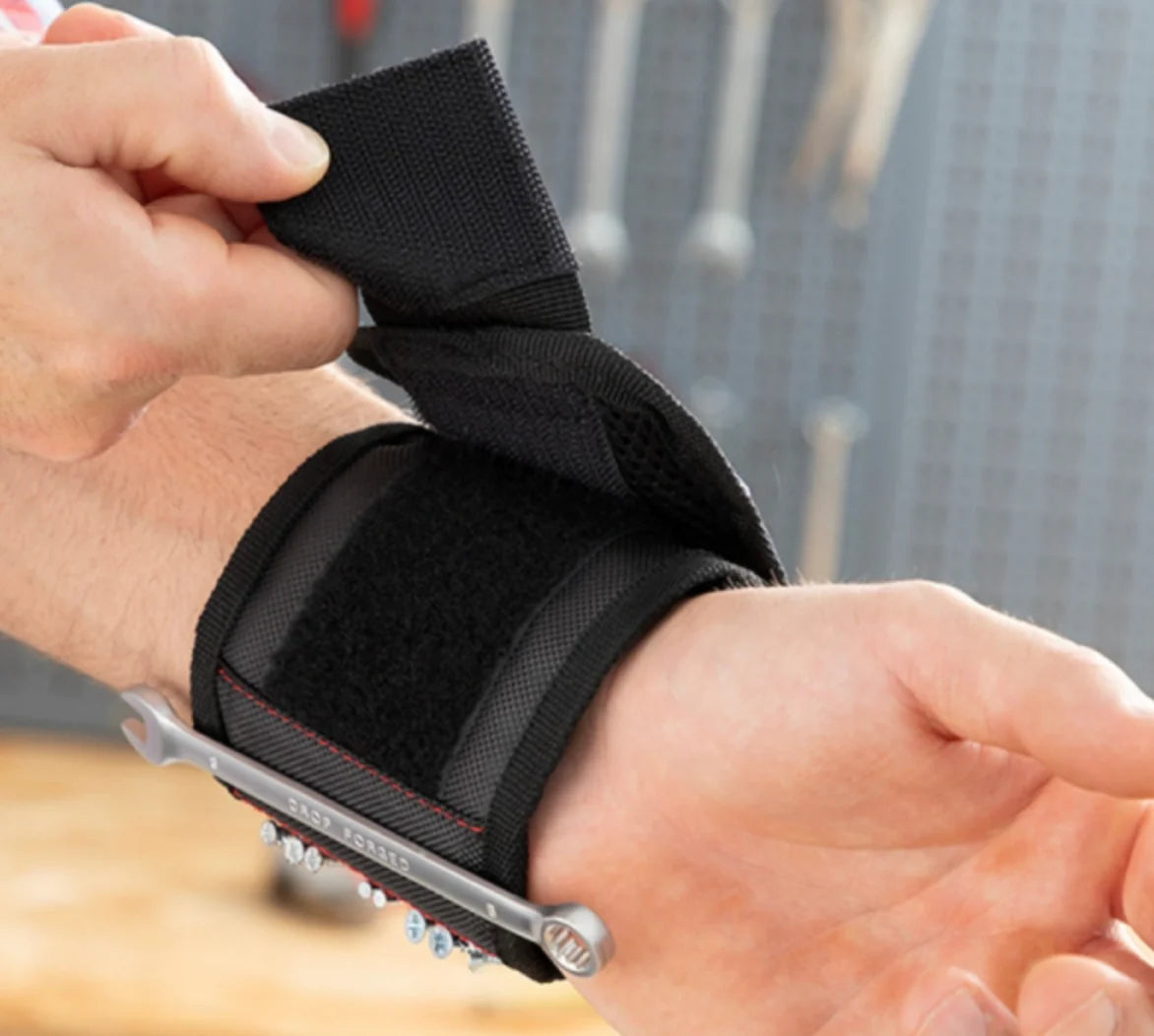 Magnetisches Handgelenkband mit 15 starken Magneten für Werkzeuge Schrauben etc DIY erleichtern