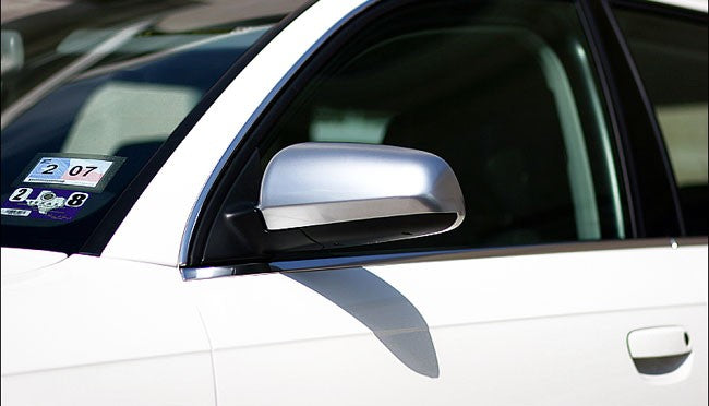 Spiegelkappen Für Audi A4 Alu Look Matt 00-08 Außenspiegel B6 B7 S4 Avant 100% Passgenau
