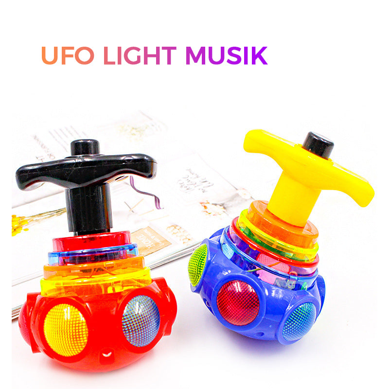 Glitzer UFO Musik Glänzendes KreiselSpielzeug
