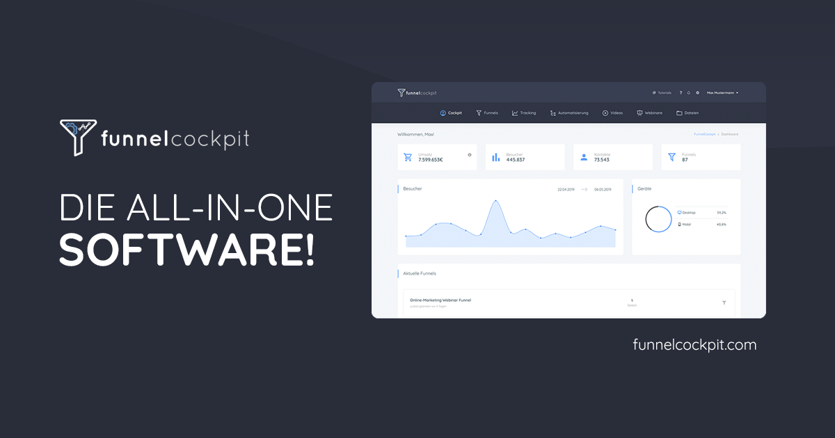 FunnelCockpit - Die All-In-One Marketing Software für 0€